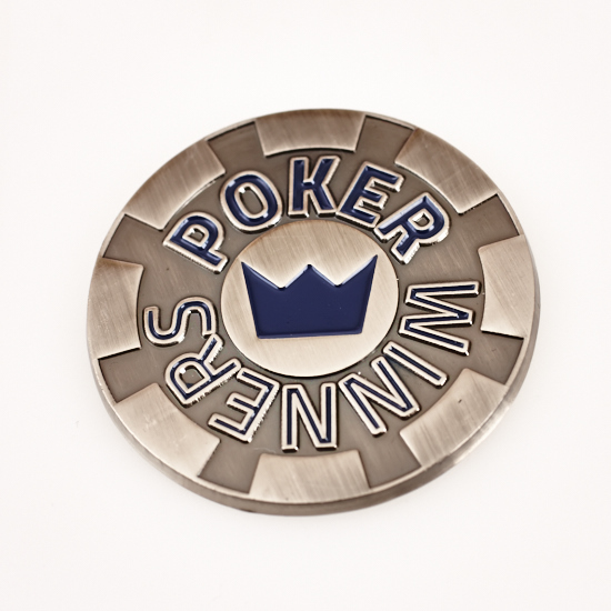 POKER WINNERS, SHINY SILVER Coloured, Poker Card Guard