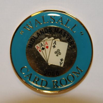 “WALSALL” CARD ROOM, MIDLANDS MASTERS 2006, GROSVENOR CASINOS, Poker Card Guard