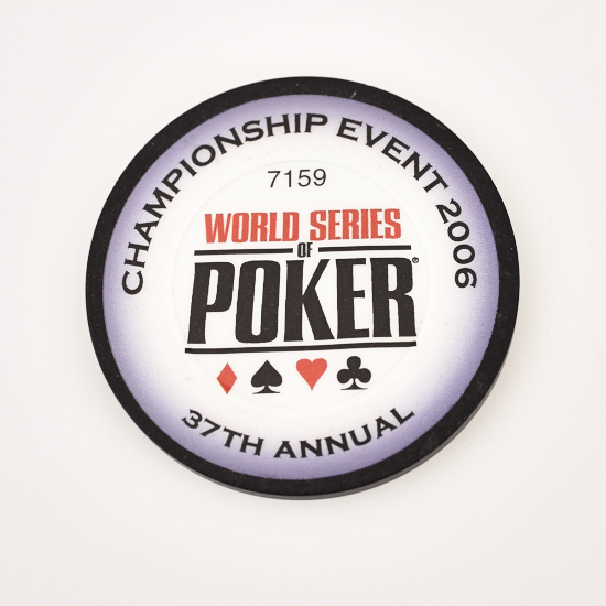 WSOP 37th Annual, CHAMPIONSHIP EVENT 2006,Numbered 7159, POKER ALL IN DEALER BUTTON