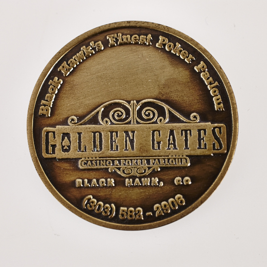 GOLDEN GATES, BLACK HAWK’S FINEST POKER PARLOUR, Poker Card Guard