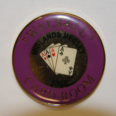 “WALSALL” CARD ROOM, MIDLANDS MEDLEYS 2006, GROSVENOR CASINOS, Poker Card Guard