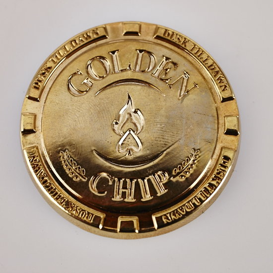 DTD, DUSK TILL DAWN, GOLDEN CHIP,(Width 400mm), Poker Card Guard