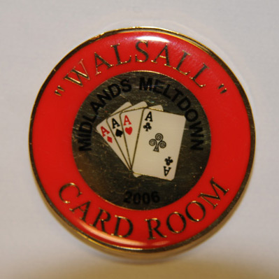 “WALSALL” CARD ROOM, MIDLANDS MELTDOWN 2006, GROSVENOR CASINOS, Poker Card Guard