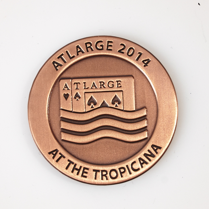 ATLARGE 2014 AT THE TROPICANA ATLANTIC CITY, HOME OF ATLARGE 2014 (Bronze Coloured) Poker Card Guard