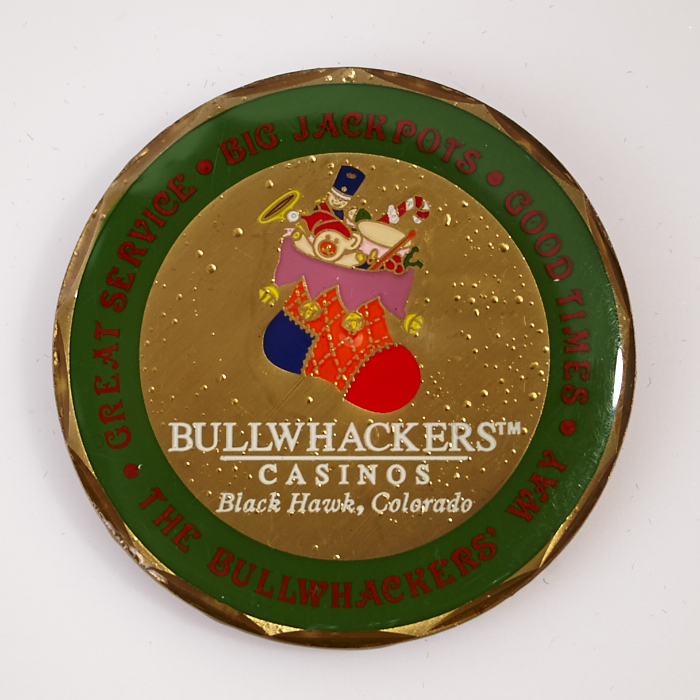 BULLWHACKERS CASINOS, HAPPY HOLIDAYS CHRISTMAS 2007, Poker Card Guard