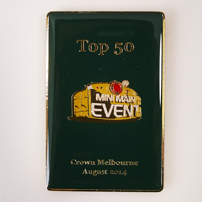 MINI MAIN EVENT, TOP 50, CROWN MELBOURNE, AUGUST 2014, Poker Card Guard