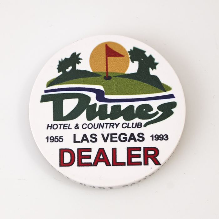 DUNES HOTEL AND COUNTRY CLUB, LAS VEGAS 1955-1993, Poker Dealer Button