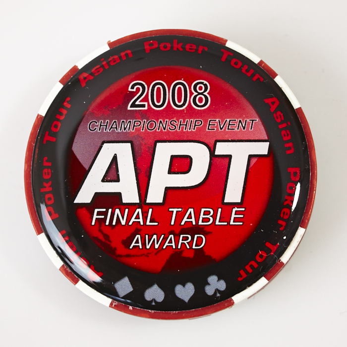 APT ASIAN POKER TOUR 2008 CHAMPIONSHIP EVENT, FINAL TABLE AWARD, Poker Card Guard