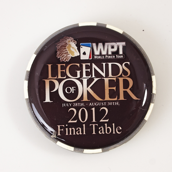WPT WORLD POKER TOUR, THE BICYCLE CASINO,  LEGENDS OF POKER 2012 FINAL TABLE, Poker Card Guard