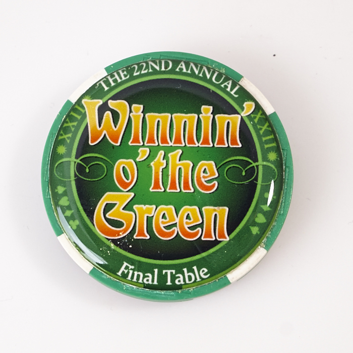 THE BICYCLE CASINO, THE 22nd ANNUAL WINNIN’ O’THE GREEN, FINAL TABLE, Poker Card Guard