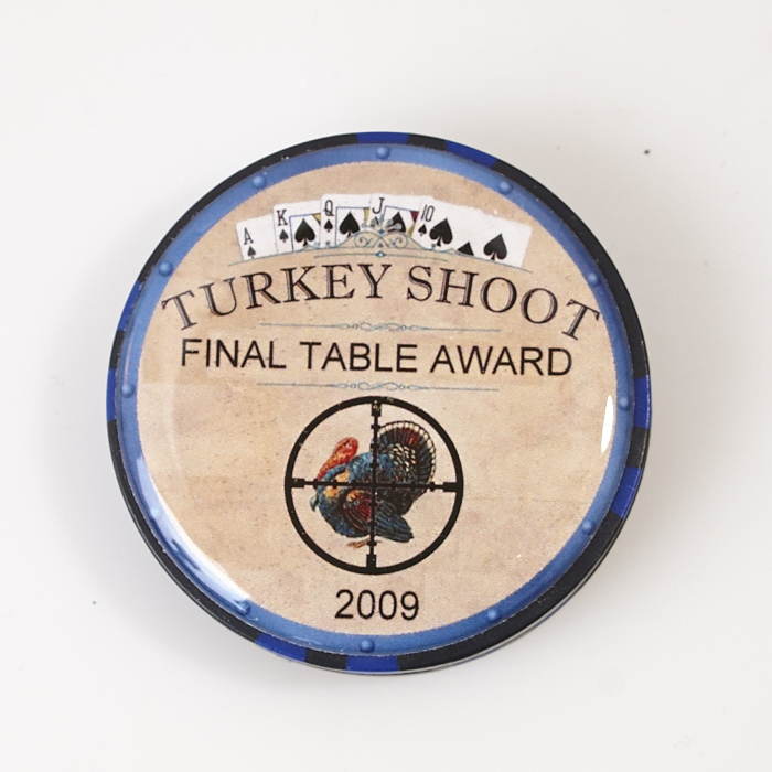OCEAN’S ELEVEN CASINO, TURKEY SHOOT FINAL TABLE AWARD 2009, Poker Card Guard