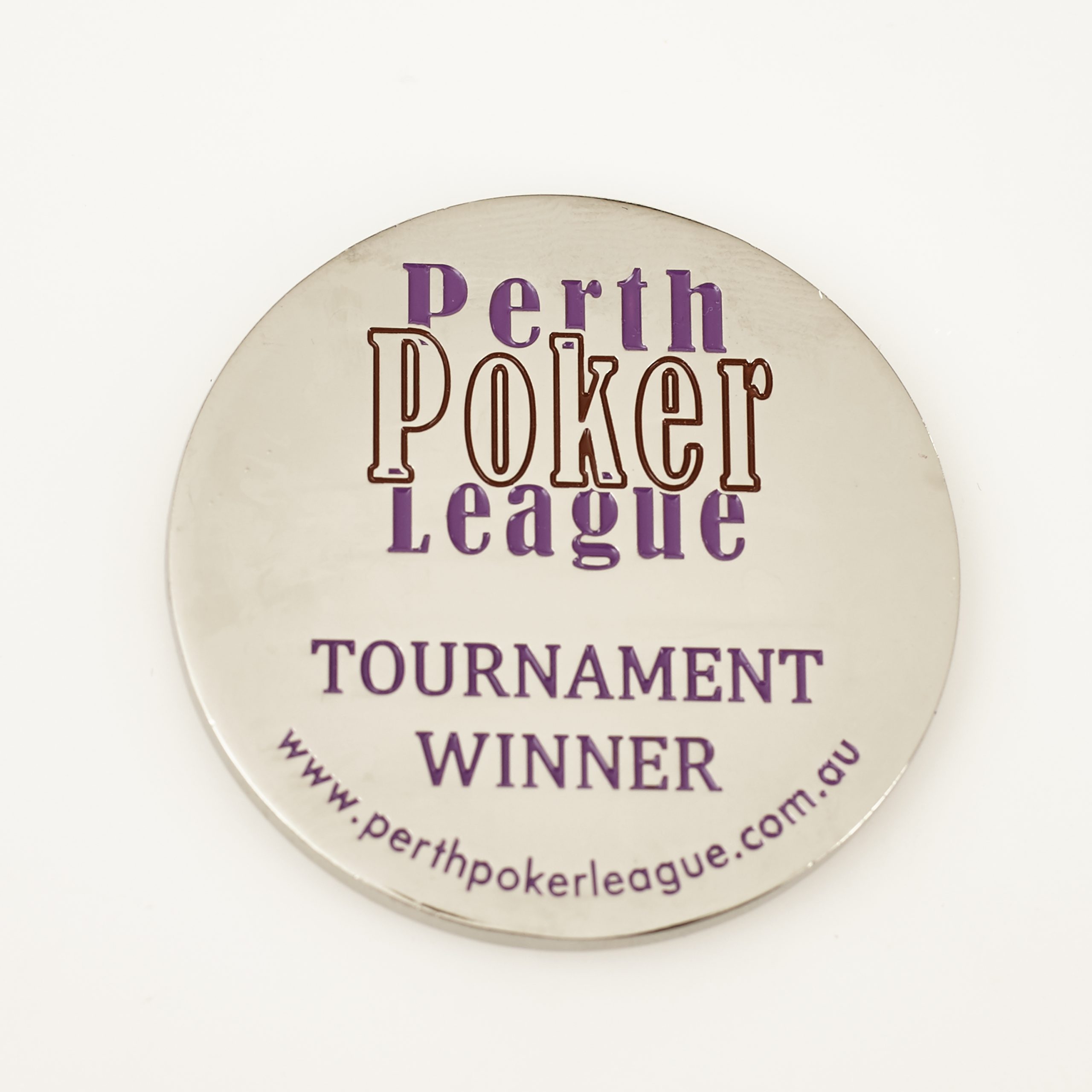 PERTH POKER LEAGUE PPL, TOURNAMENT WINNER (Purple), Poker Card Guard