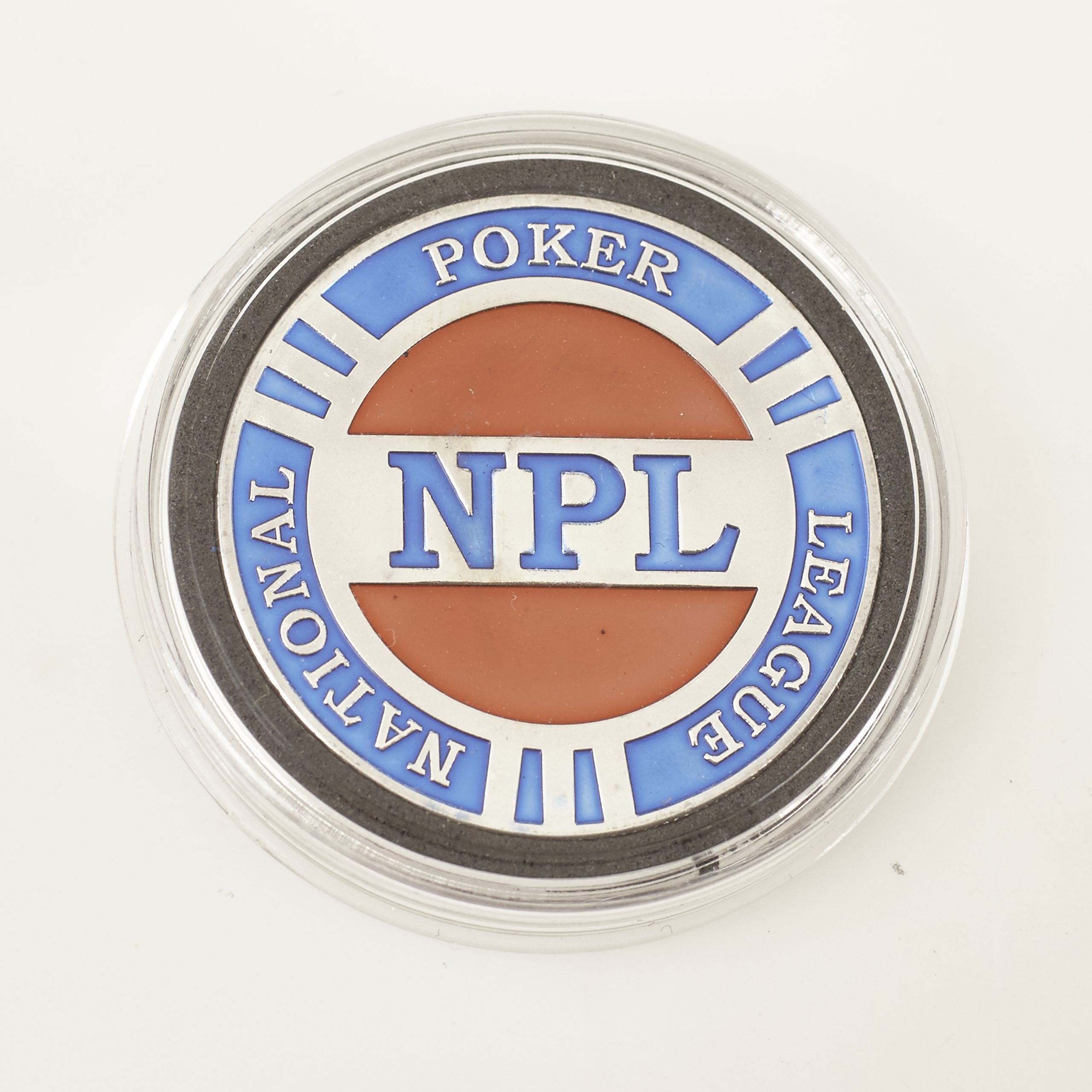 NPL NATIONAL POKER LEAGUE, BULLETS, PAIR OF ACES (SILVER), Poker Card Guard