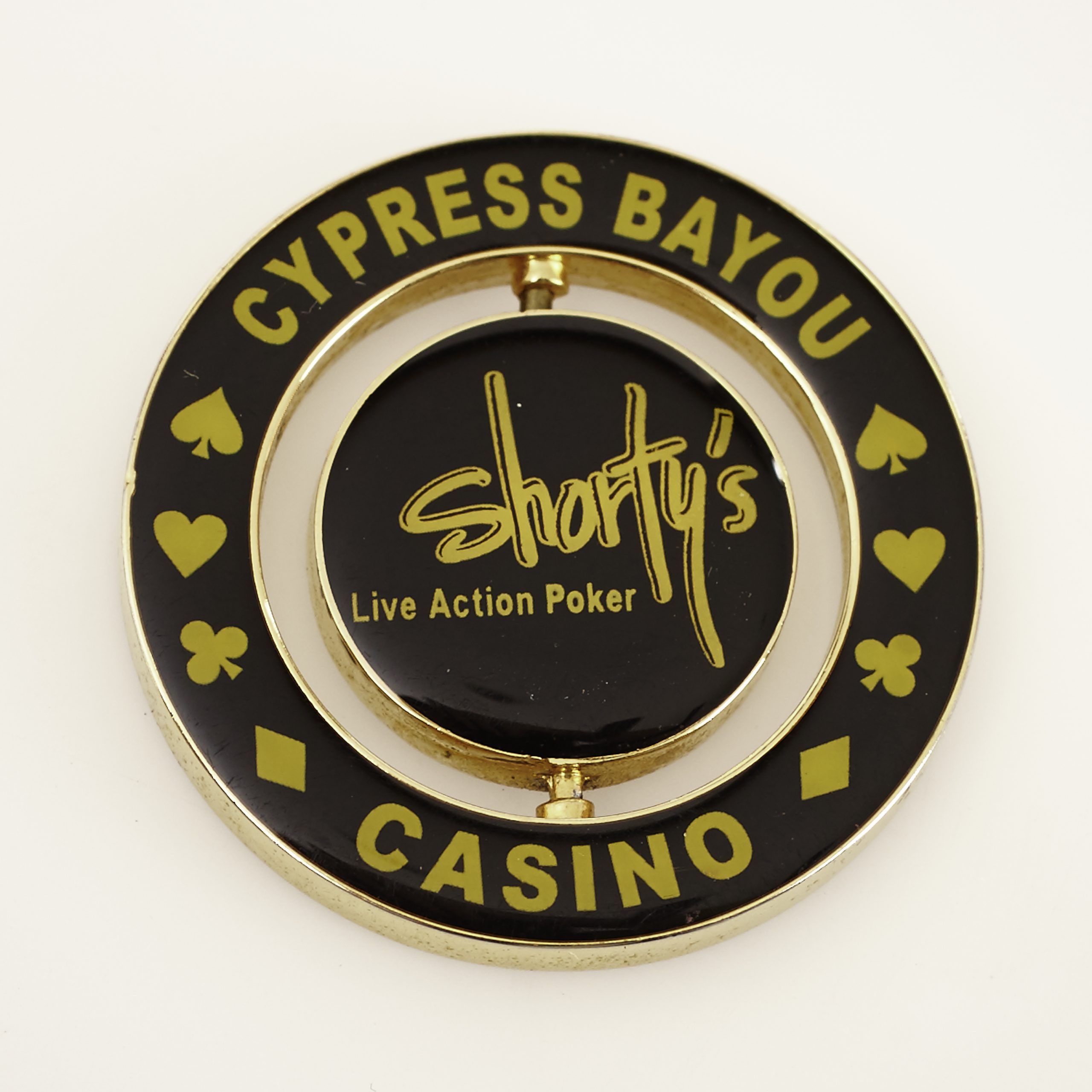 CYPRESS BAYOU CASINO, SHORTY’S LIVE ACTION POKER, SPINNER Poker Card Guard