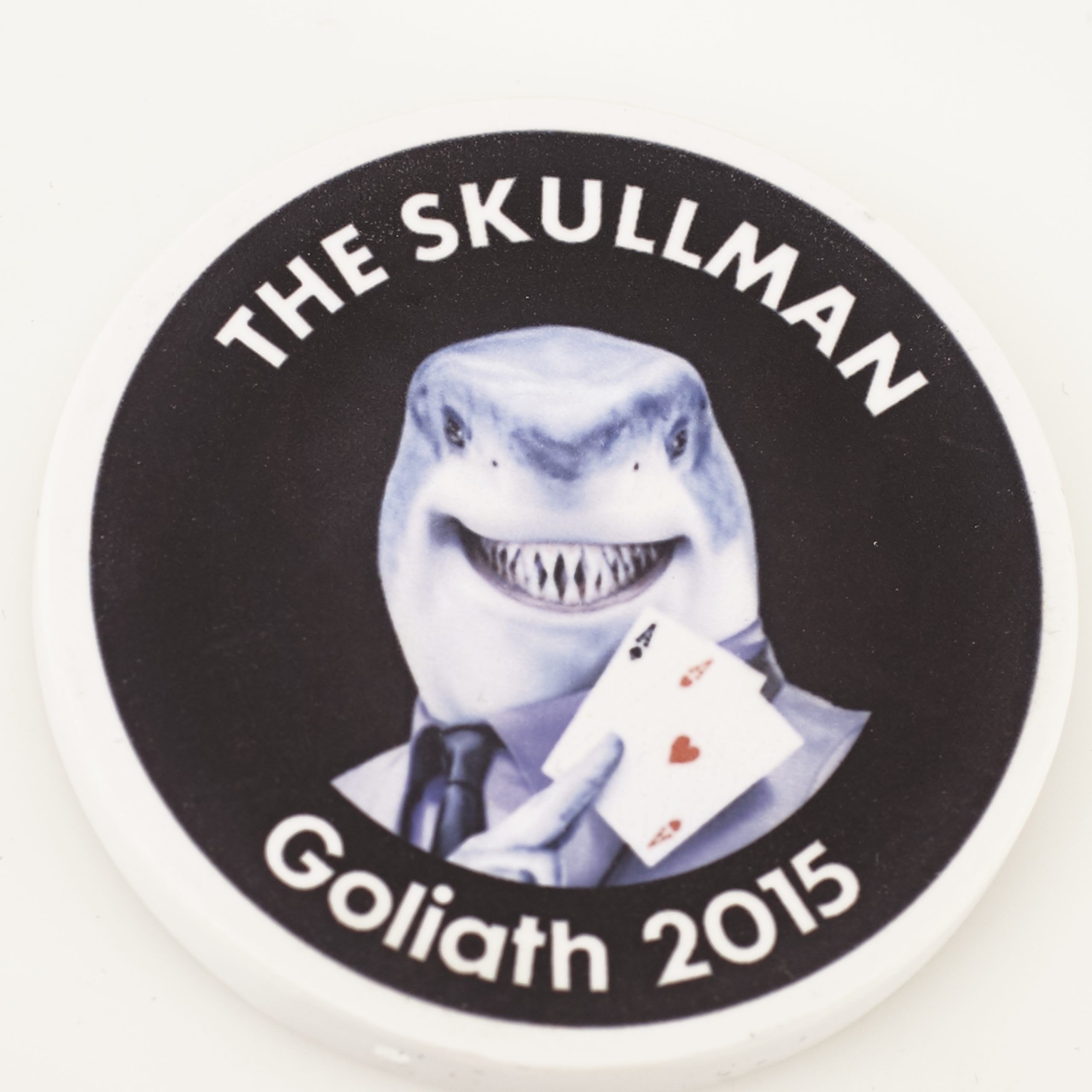 THE SKULLMAN, GOLIATH 2015, GROSVENOR CASINOS, (LARGE) Poker Card Guard Chip