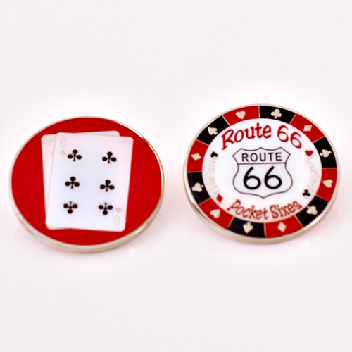 ROUTE 66, POCKET SIXES, 6 SPADES 6 CLUBS, Poker Card Guard