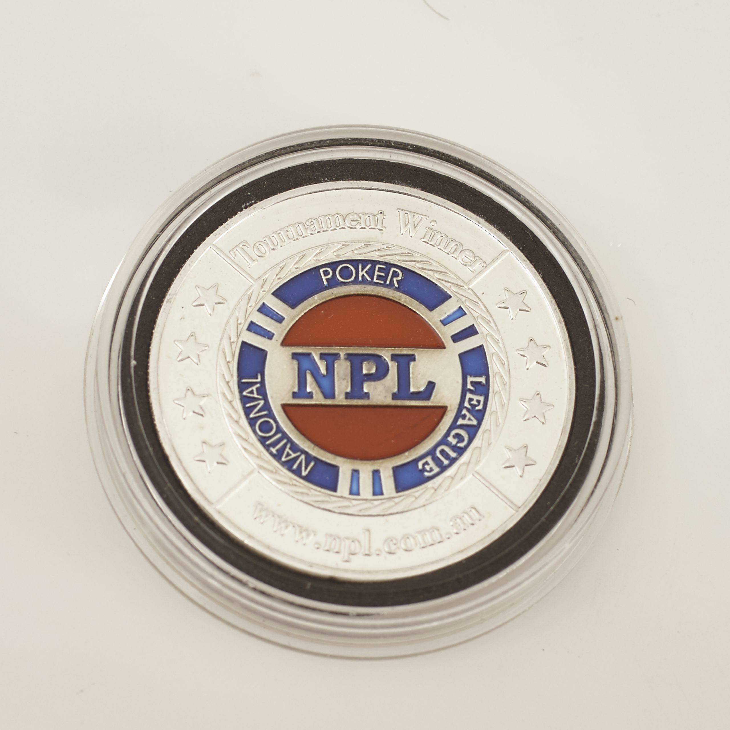 NPL, NATIONAL POKER LEAGUE, DON’T PLAY WITH THE DEVIL, (Silver) Poker Card Guard