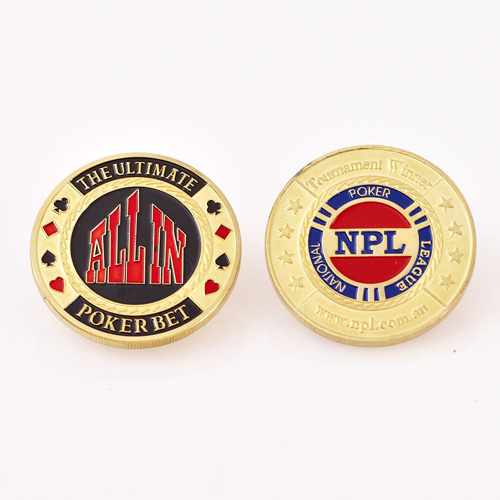 NPL NATIONAL POKER LEAGUE, ALL IN, THE ULTIMATE POKER BET, (Gold) Poker Card Guard