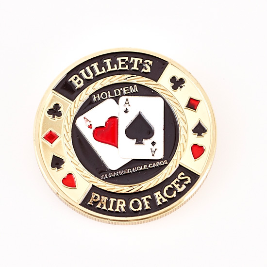 ON TILT – WSOP, WORLD SERIES OF POKER,  ON TILT, BULLETS, PAIR OF ACES, Poker Card Guard