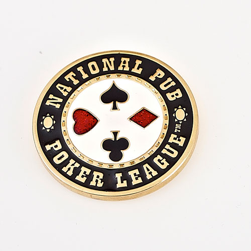 NPPL NATIONAL PUB POKER LEAGUE (Gold Coloured Edge Rim), Poker Card Guard