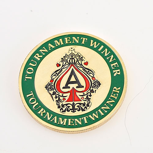 TOURNAMENT WINNER (Green Rim Gold Centre) Poker Card Guard