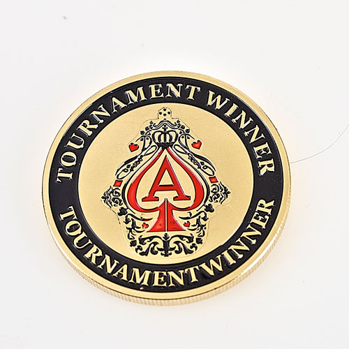 TOURNAMENT WINNER (Black Rim Gold Centre)  Poker Card Guard