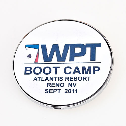 WPT WORLD POKER TOUR, BOOT CAMP White Back, Poker Card Guard