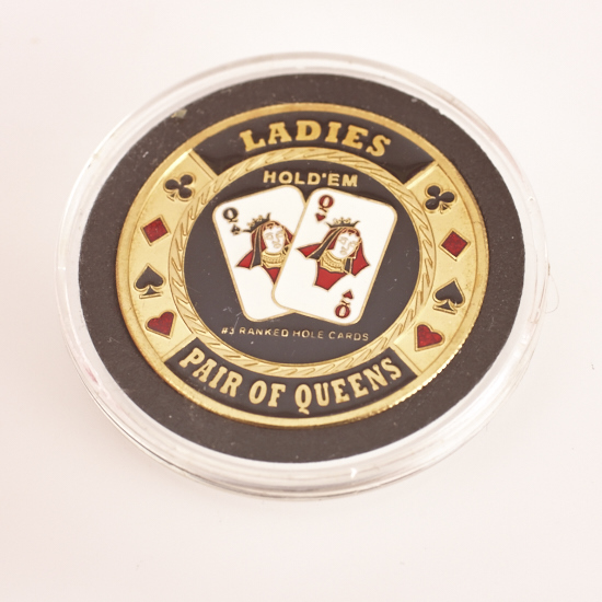 LADIES, PAIR OF QUEENS, Poker Card Guard