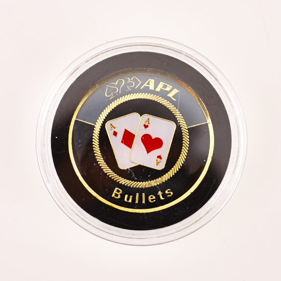 APL, AUSTRALIAN POKER LEAGUE, BULLETS (ACE DIAMONDS & ACE HEARTS), Poker Card Guard