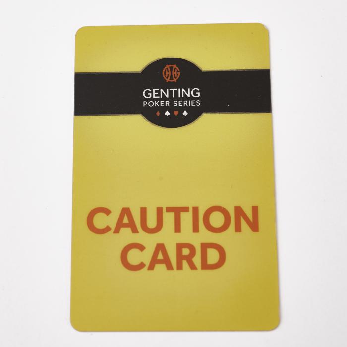 GENTING POKER SERIES, Poker CAUTION CARD