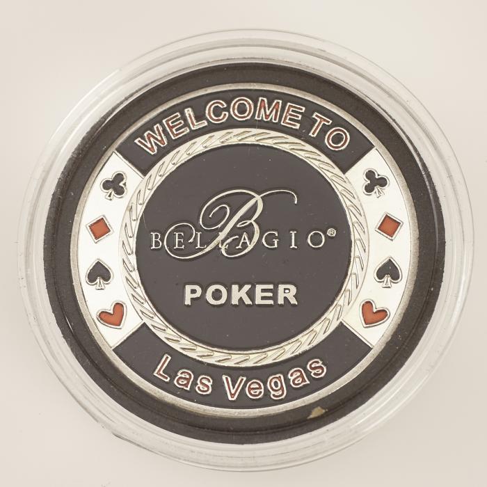 BELLAGIO POKER, WELCOME TO LAS VEGAS, (Silver) Poker Card Guard