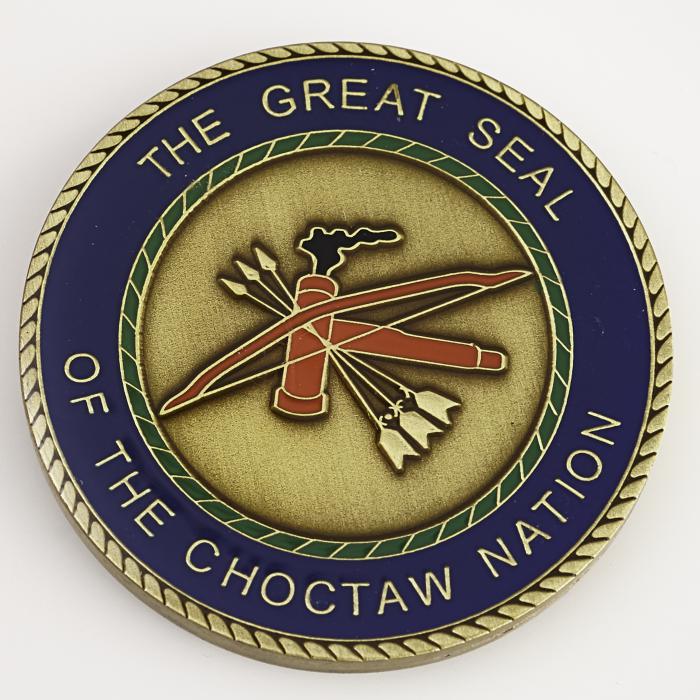 CHOCTAW CASINO 2007 $100, THE GREAT SEAL OF THE CHOCTAW NATION, Poker Card Guard