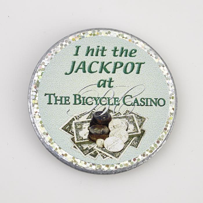 I HIT THE JACKPOT, THE BICYCLE CASINO, Poker Spinner Card Guard