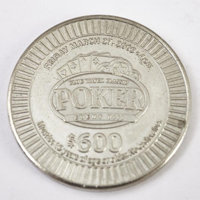 OLG CASINO POINT EDWARD $600 BLUE WATER CLASSIC EVENT VIII, (SILVER) Poker Card Guard
