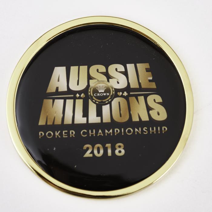 AUSSIE MILLIONS POKER CHAMPIONSHIP 2018, MAIN EVENT, ENTRANT No. 198, (LARGE) Poker Card Guard