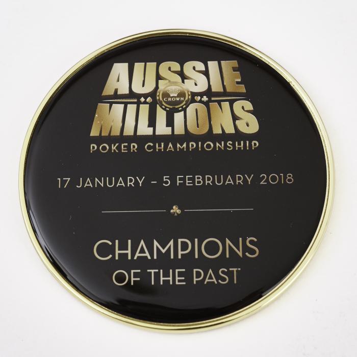 AUSSIE MILLIONS POKER CHAMPIONSHIP 2018, CHAMPIONS OF THE PAST, (VERY LARGE) Poker Card Guard