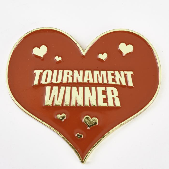 APL AUSTRALIAN POKER LEAGUE, TOURNAMENT WINNER (Heart Shaped) Poker Card Guard