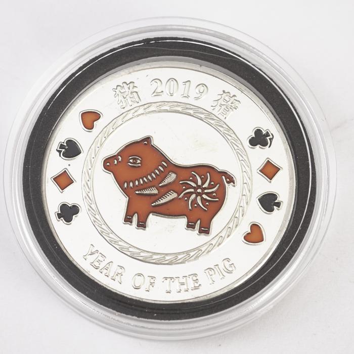 NPL NATIONAL POKER LEAGUE 2019 YEAR OF THE PIG, Poker Card Guard