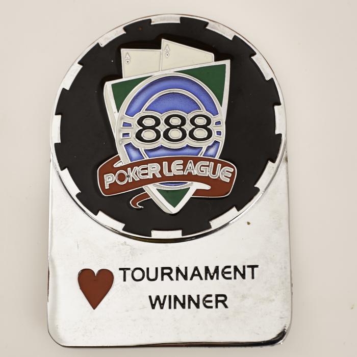 888 POKER LEAGUE, TOURNAMENT WINNER, HEARTS, Poker Card Guard
