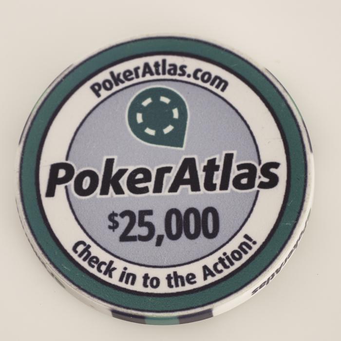POKER ATLAS $25,000, CHECK INTO THE ACTION!, Chip Poker Card Guard