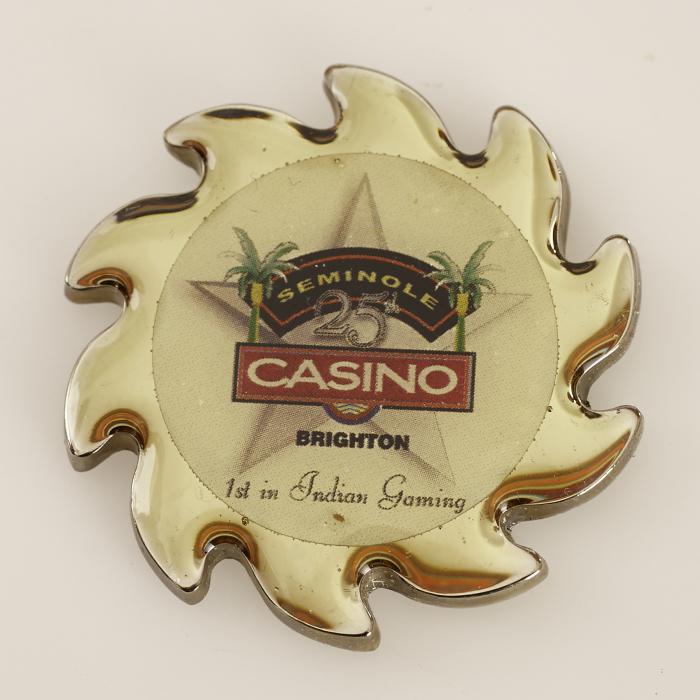 SEMINOLE CASINO BRIGHTON, 25th ANNIVERSARY, Poker Card Guard Spiner