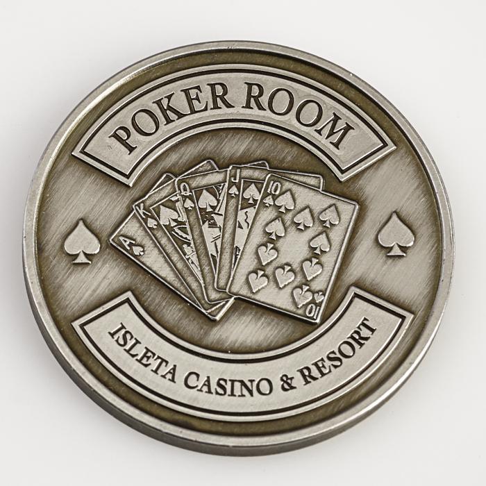 ISLETA CASINO & RESORT, POKER ROOM (NICKEL COLOUR), Poker Card Guard