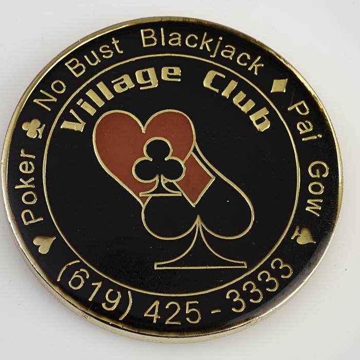VILLAGE CLUB CARD ROOM, 429 BROADWAY. CHULA VISTA, CA91910, Poker Card Guard
