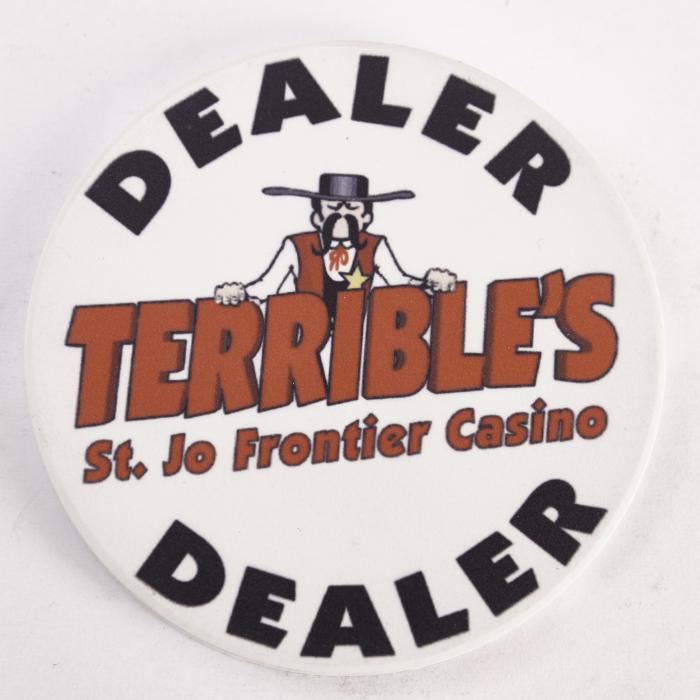 TERRIBLE’S ST. JO FRONTIER CASINO, Poker Dealer Button