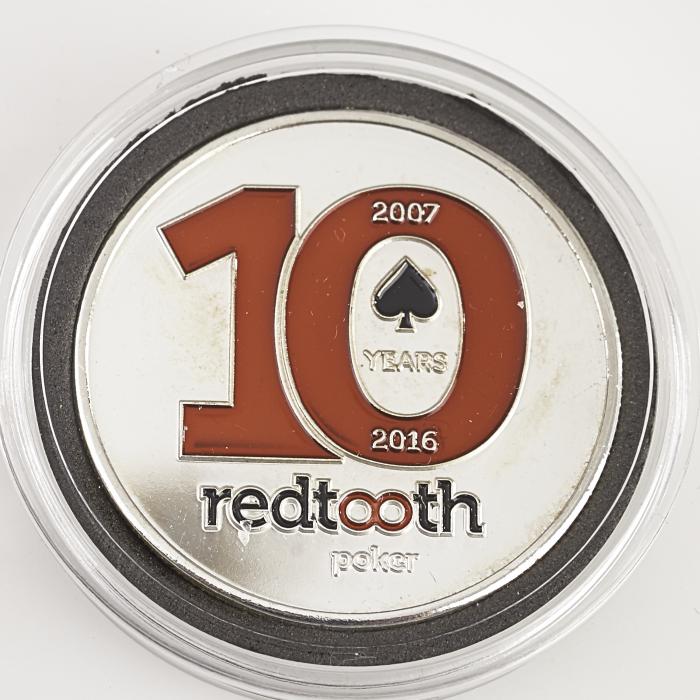 REDTOOTH POKER, 10 YEARS 2007-2016 (SILVER), Poker Card Guard