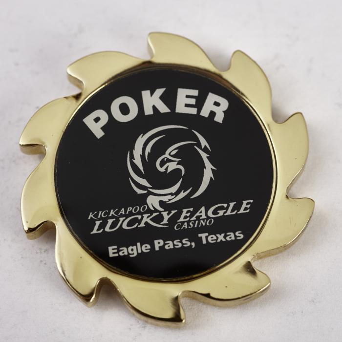 KICKAPOO LUCKY EAGLE CASINO, EAGLE PASS, TEXAS, Poker Card Guard Spinner