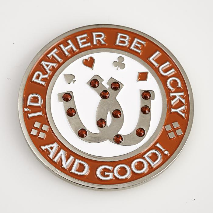 I’D RATHER BE LUCKY, AND GOOD, Poker Spinner Card Guard