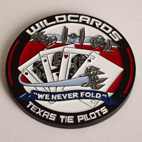 WILD CARDS, TEXAS TIE PILOTS, “WE NEVER FOLD”, Poker Card Guard