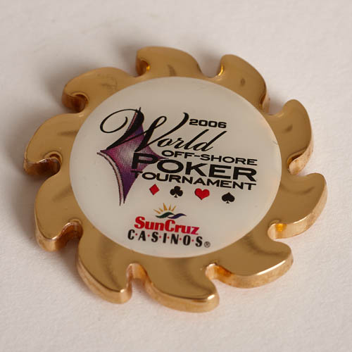 SUN CRUZ CASINOS, WORLD OFF-SHORE POKER TOURNAMENT 2006, Poker Card Guard Spinner