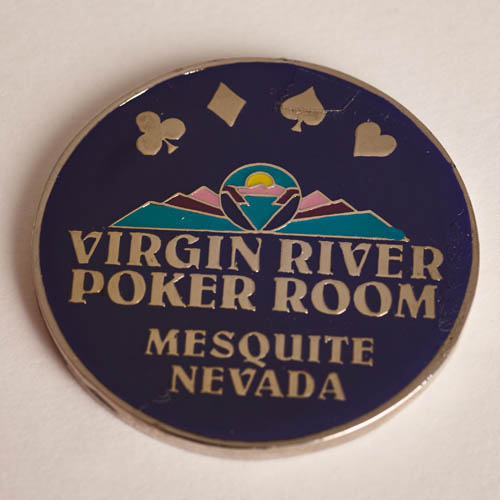 VIRGIN RIVER POKER ROOM, MESQUITE, NEVADA, Poker Card Guard Spinner
